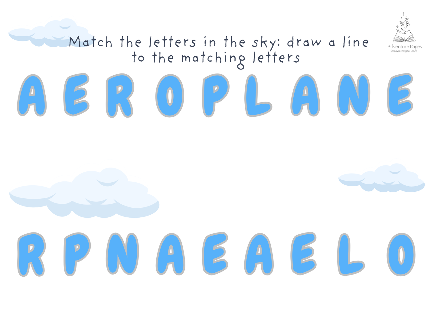 Plane Trip Activity Pages