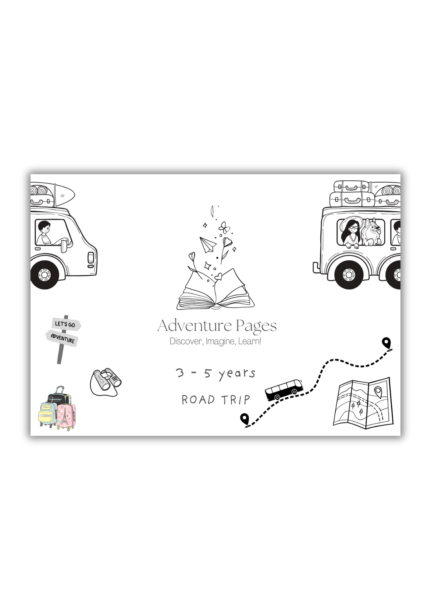 Road Trip Activity Pages