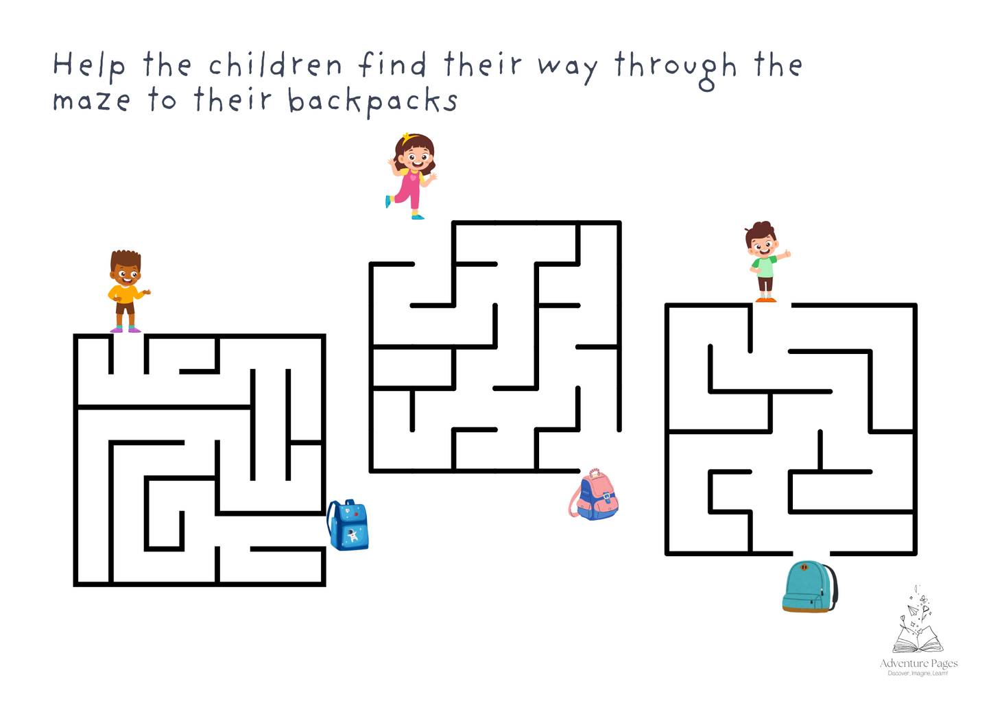 Road Trip Activity Pages