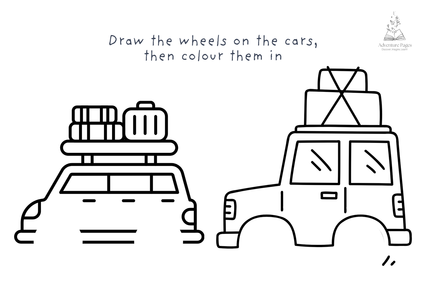 Road Trip Activity Pages