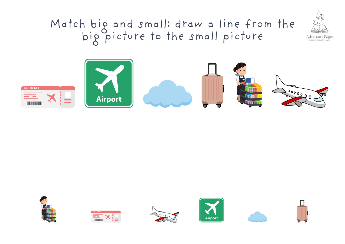 Plane Trip Activity Pages