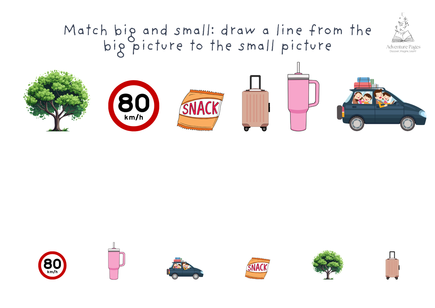 Road Trip Activity Pages