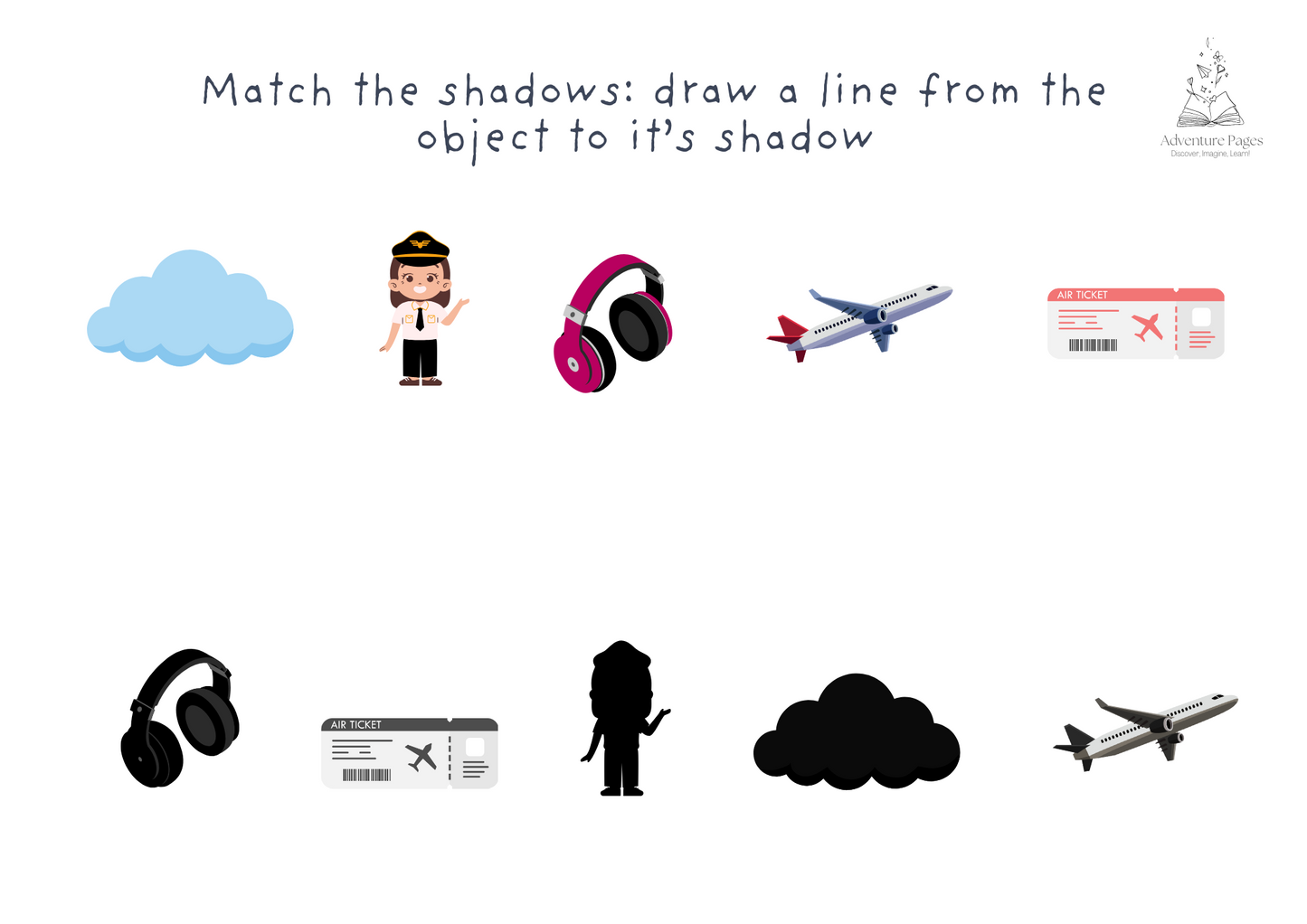 Plane Trip Activity Pages