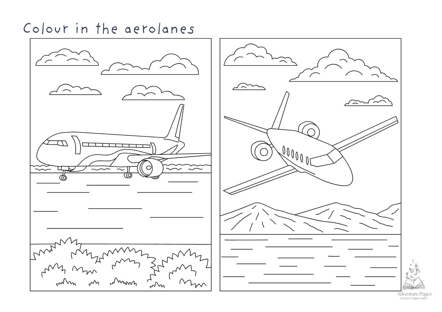 Plane Trip Activity Pages