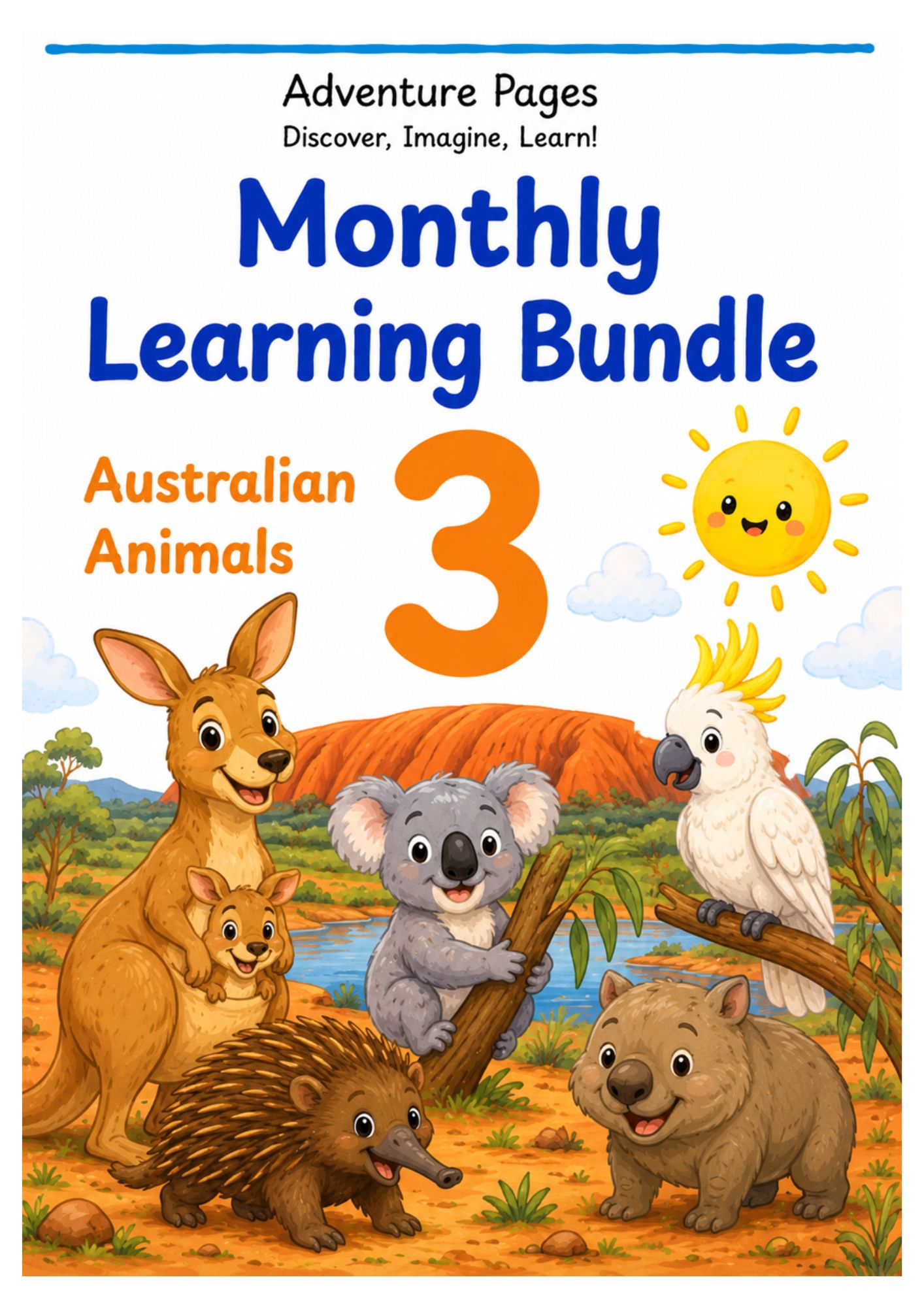 Adventure Pages Month 3: Australian Animals | Preschool Learning Activities | Printable Toddler Worksheets | Ages 3–5